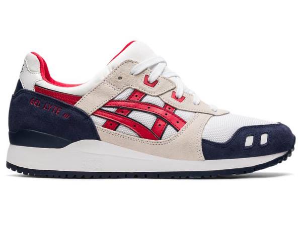 Asics Sportschoenen Dames, GEL-LYTE III Wit/Rood - Asics Store Brussels | B3274685-RA